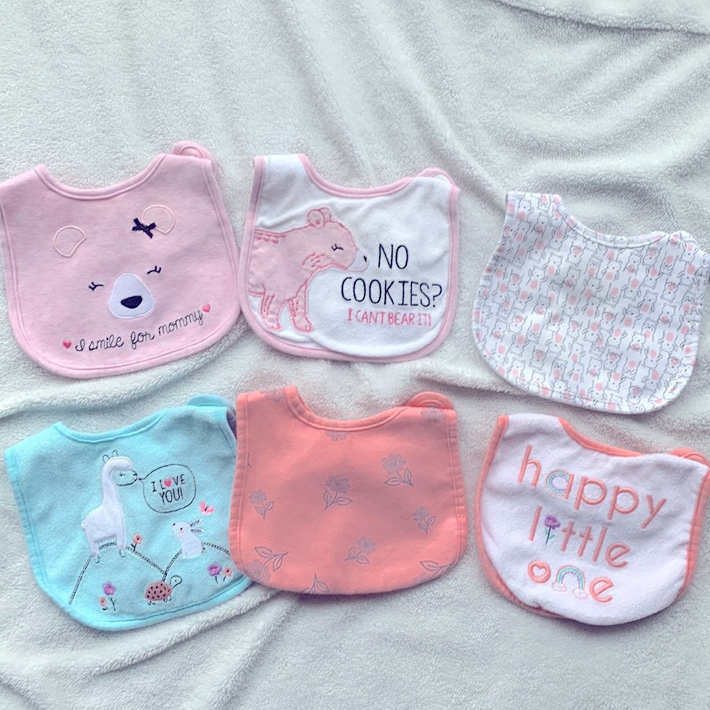 Baby Girl Bibs 6pcs